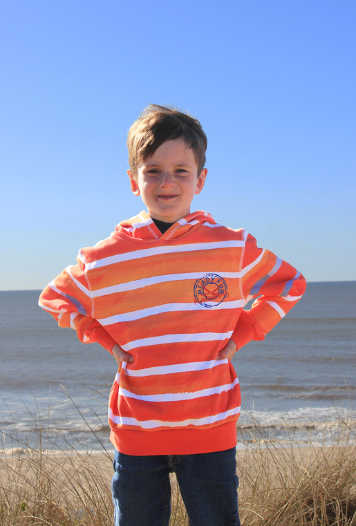 Hoody Modell Striped, orange, 152/158 Hoody Modell Striped, orange, 152/158