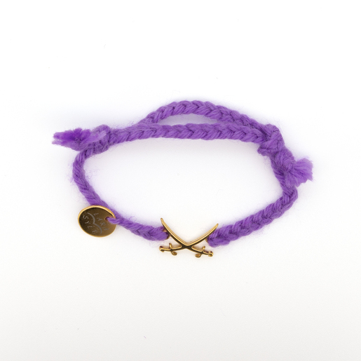 Flechtarmand Gold Sansibar Säbel Lara, lila, one size Flechtarmand Gold Sansibar Säbel Lara, lila, one size