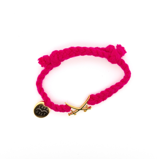 Flechtarmand Gold Sansibar Säbel Lara, neon pink, one size Flechtarmand Gold Sansibar Säbel Lara, neon pink, one size