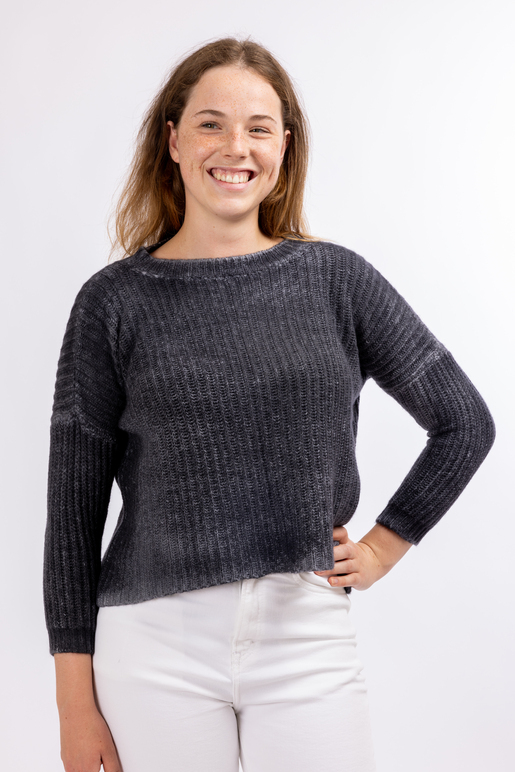 Kaschmir Cropped Pulli Modell Pippa, grey, M Kaschmir Cropped Pulli Modell Pippa, grey, M