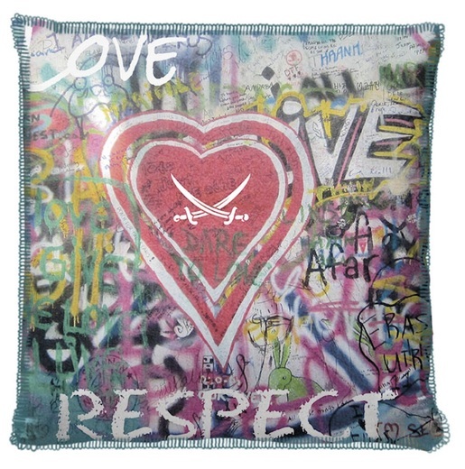 Polarfleecekissenhülle Respect, multicolored, 45x45cm Polarfleecekissenhülle Respect, multicolored, 45x45cm