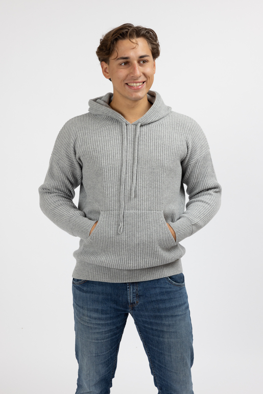 Kaschmir Hoody Modell Daniel, greymelange, XL Kaschmir Hoody Modell Daniel, greymelange, XL