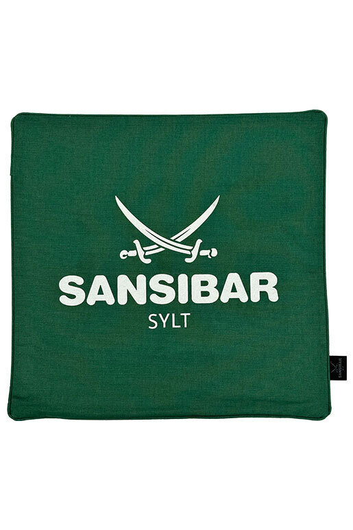 Sansibar Kissenhülle 45x45cm, green/offwhite Sansibar Kissenhülle 45x45cm, green/offwhite