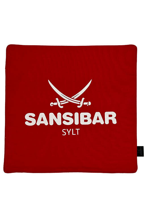 Sansibar Kissenhülle 45x45cm, red/offwhite Sansibar Kissenhülle 45x45cm, red/offwhite