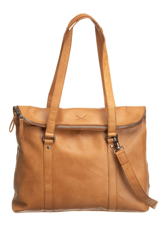 Sansibar Laptop Shoulder Bag - SB-2524, cognac Sansibar Laptop Shoulder Bag - SB-2524, cognac