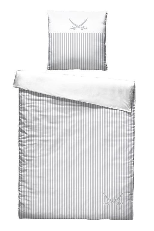 Satin Bettwäsche Lighthouse 200x200cm, silber Satin Bettwäsche Lighthouse 200x200cm, silber