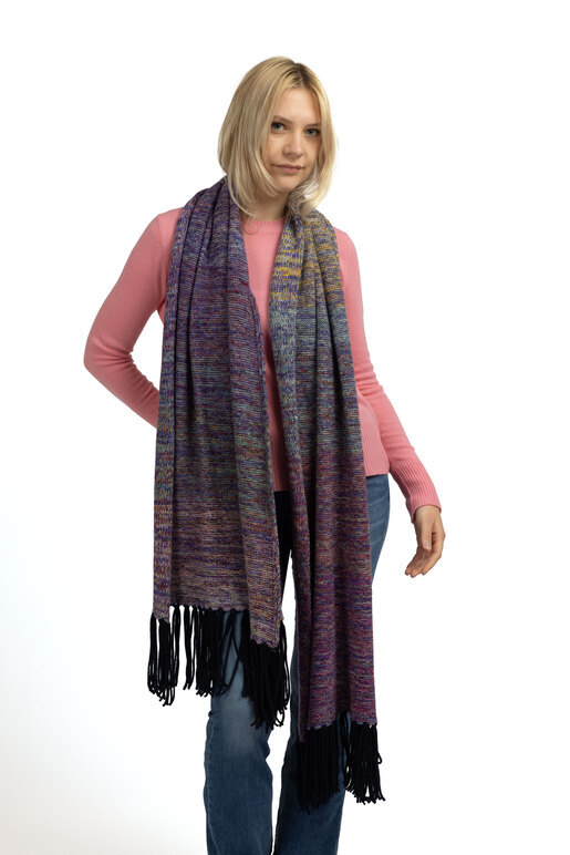 Kaschmir Fransenschal Multi, navy, one size Kaschmir Fransenschal Multi, navy, one size