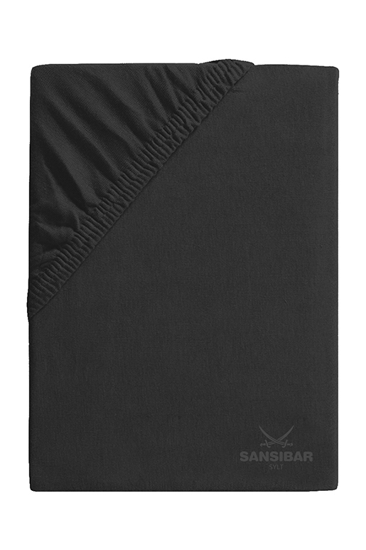 Jersey Spannbettuch 180/200X200cm, schwarz Jersey Spannbettuch 180/200X200cm, schwarz