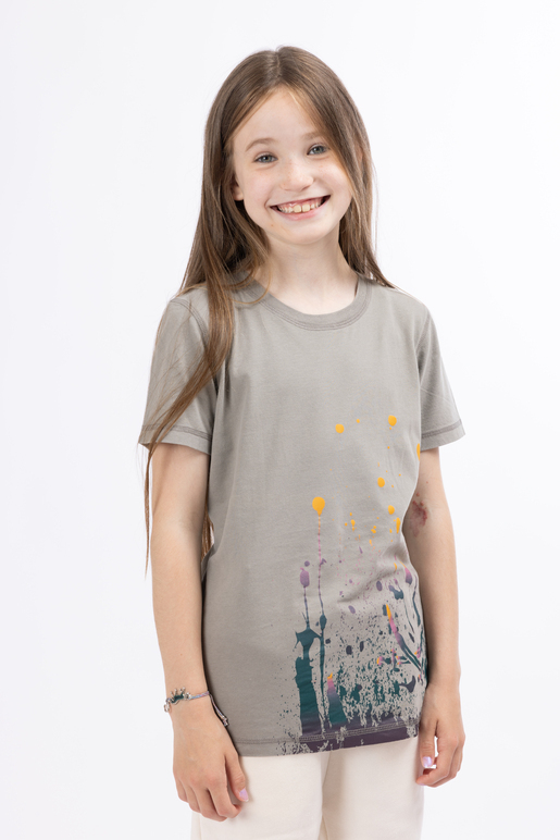 T-Shirt Modell Spotty, grey, 140/146 T-Shirt Modell Spotty, grey, 140/146