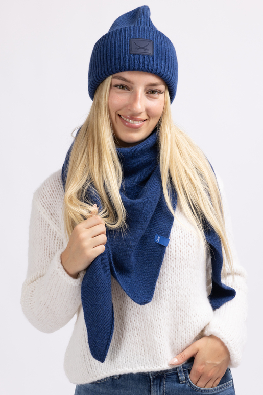 Kaschmir Dreieckstuch Koll, navymelange, one size Kaschmir Dreieckstuch Koll, navymelange, one size