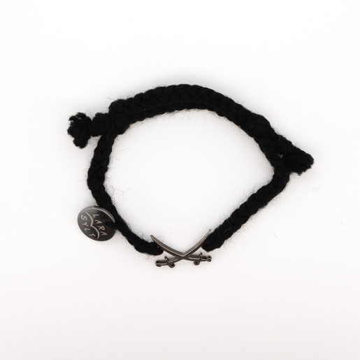 Flechtarmand Silber Sansibar Säbel Lara, black, one size Flechtarmand Silber Sansibar Säbel Lara, black, one size