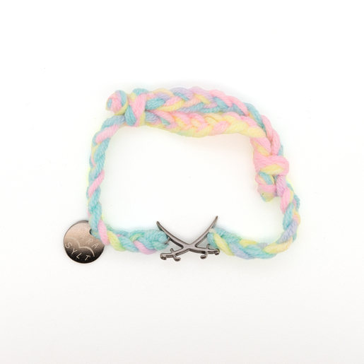 Flechtarmand Silber Sansibar Säbel Lara, multicolor, one size Flechtarmand Silber Sansibar Säbel Lara, multicolor, one size
