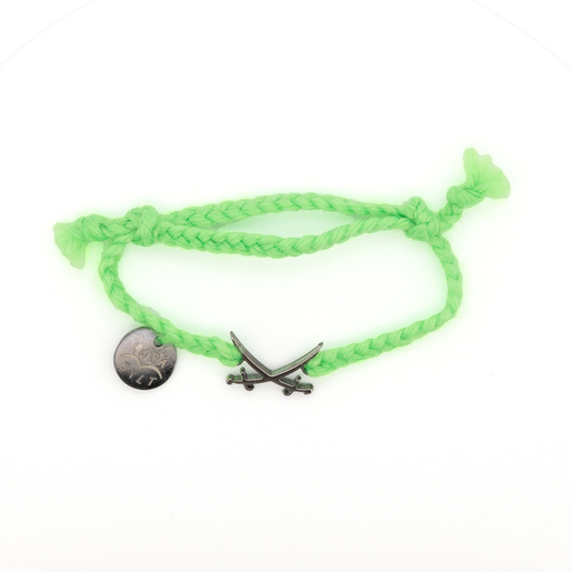 Flechtarmand Silber Sansibar Säbel Lara, neon green, one size Flechtarmand Silber Sansibar Säbel Lara, neon green, one size