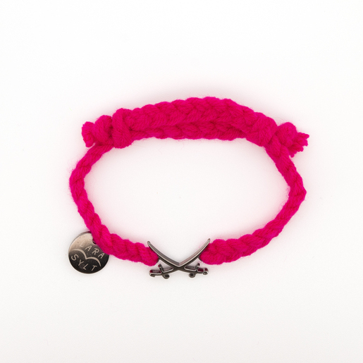 Flechtarmand Silber Sansibar Säbel Lara, neon pink, one size Flechtarmand Silber Sansibar Säbel Lara, neon pink, one size