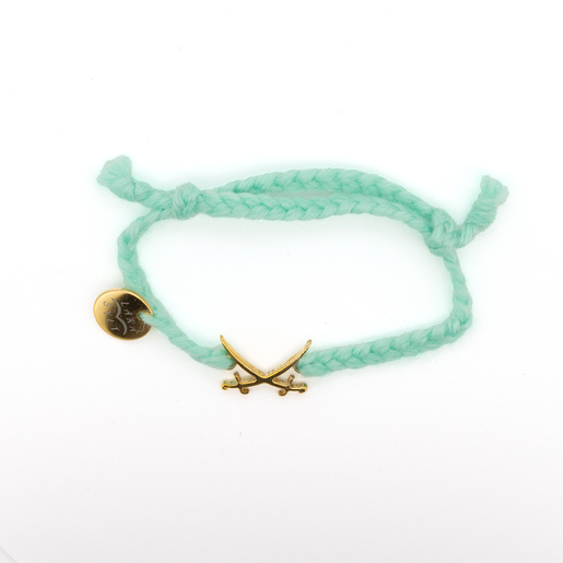 Flechtarmand Gold Sansibar Säbel Lara, türkis, one size Flechtarmand Gold Sansibar Säbel Lara, türkis, one size