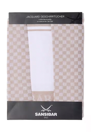 Sansibar Geschirrhandtuch Set, taupe Sansibar Geschirrhandtuch Set, taupe