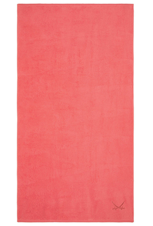 Sansibar Frottiertuch mit Stickerei, hot coral, 90x180cm Sansibar Frottiertuch mit Stickerei, hot coral, 90x180cm
