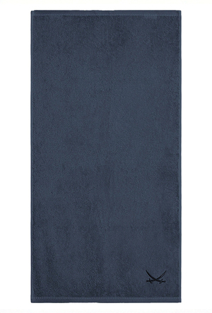 Sansibar Frottiertuch mit Stick, blau, 70x140cm Sansibar Frottiertuch mit Stick, blau, 70x140cm