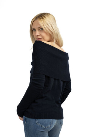 Kaschmir Wide Rollneck, navy, S Kaschmir Wide Rollneck, navy, S