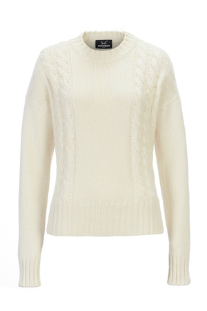 Kaschmir Pullover Modell Francesca, white, L Kaschmir Pullover Modell Francesca, white, L