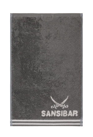 Sansibar Gästetuch Doubleface 30x50cm, anthra/silber Sansibar Gästetuch Doubleface 30x50cm, anthra/silber