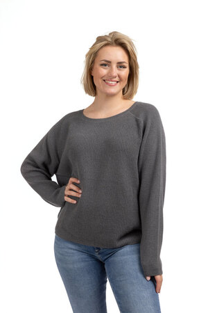 Kaschmir Pullover Lurex, anthracite, L Kaschmir Pullover Lurex, anthracite, L