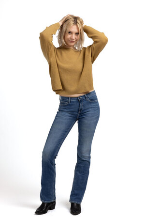 Kaschmir Pullover Lurex, curry, S Kaschmir Pullover Lurex, curry, S