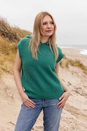 Kaschmir Pullunder Modell Jasmin, olive, S Kaschmir Pullunder Modell Jasmin, olive, S