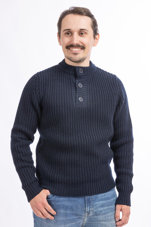 Kaschmir Pullover Modell Gunnar, navy, S Kaschmir Pullover Modell Gunnar, navy, S