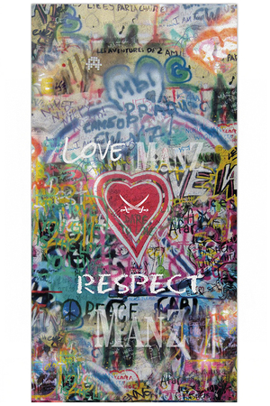 Strandlaken "Respect", 80x180 cm, multicoloured Strandlaken "Respect", 80x180 cm, multicoloured