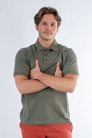 Poloshirt Modell Pima Cotton, olive, M Poloshirt Modell Pima Cotton, olive, M