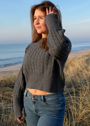 Kaschmir Zopfpulli Cropped Kaschmir Zopfpulli Cropped