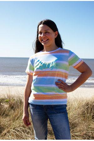 T-Shirt Modell Striped T-Shirt Modell Striped