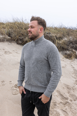 Herren Strickjacke Pino, dark greymelange, XL Herren Strickjacke Pino, dark greymelange, XL