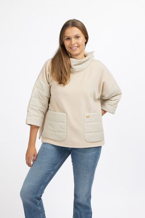 Poncho Modell Runa, sand, one size Poncho Modell Runa, sand, one size