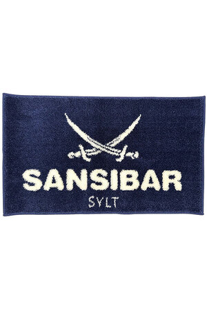 Sansibar Badteppich 70x120cm, blau/weiß Sansibar Badteppich 70x120cm, blau/weiß