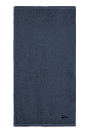 Sansibar Frottiertuch mit Stickerei, blau, 90x180cm Sansibar Frottiertuch mit Stickerei, blau, 90x180cm