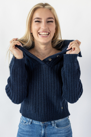Kaschmir Troyer Modell Cora, navy, L Kaschmir Troyer Modell Cora, navy, L