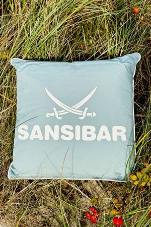 Sansibar Outdoor Kissen 45x45cm, lagune/offwhite Sansibar Outdoor Kissen 45x45cm, lagune/offwhite