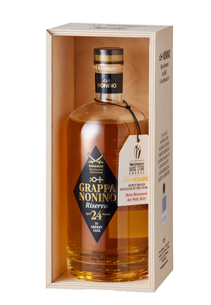 Nonino Grappa Riserva "only Sansibar" mit Holzkiste Nonino Grappa Riserva "only Sansibar" mit Holzkiste