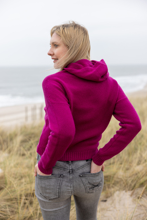 Kaschmir Hoody Modell Carolin, magenta, L Kaschmir Hoody Modell Carolin, magenta, L