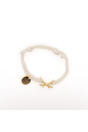Flechtarmand Gold Sansibar Säbel Lara, white, one size Flechtarmand Gold Sansibar Säbel Lara, white, one size